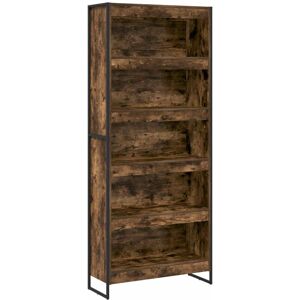 Book Cabinet 2 pcs Smoke Oak 80 x 30 x 189.5 cm Engineered Wood vidaXL Book Cabinet 2 pcs Smoke Oak 80 x 30 x 189.5 cm Engineered Wood vidaXL