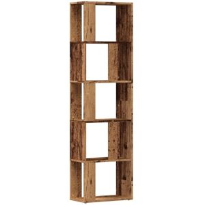 Book Cabinet Old Wood 45x24x159 cm Engineered Wood Vidaxl Book Cabinet Old Wood 45x24x159 cm Engineered Wood Vidaxl