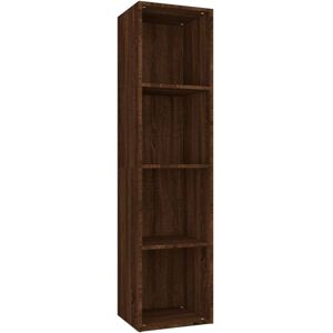 vidaXL Brown Oak Book/TV Cabinet - Classic 4 Compartments vidaXL Brown Oak Book/TV Cabinet - Classic 4 Compartments