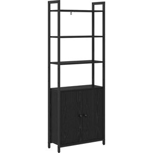 Book Cabinet Black Oak 60 x 24 x 161 cm Engineered Wood vidaXL Book Cabinet Black Oak 60 x 24 x 161 cm Engineered Wood vidaXL