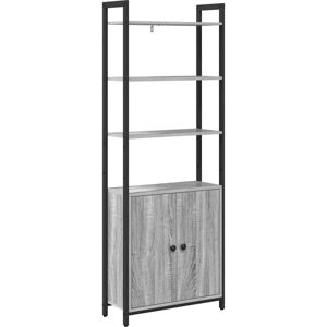 Book Cabinet Grey Sonoma 60 x 24 x 161 cm Engineered Wood vidaXL Book Cabinet Grey Sonoma 60 x 24 x 161 cm Engineered Wood vidaXL