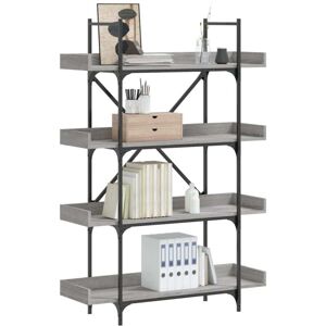 Vidaxl - Bookcase 4-Tier Grey Sonoma 100x33x145.5 cm Engineered Wood Vidaxl - Bookcase 4-Tier Grey Sonoma 100x33x145.5 cm Engineered Wood