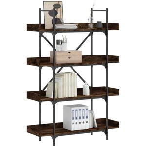 Vidaxl - Bookcase 4-Tier Smoked Oak 100x33x145.5 cm Engineered Wood Vidaxl - Bookcase 4-Tier Smoked Oak 100x33x145.5 cm Engineered Wood