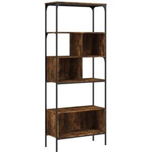 vidaXL Bookcase 5-Tier Storage Rack - Smoked Oak - Bookcase vidaXL Bookcase 5-Tier Storage Rack - Smoked Oak - Bookcase