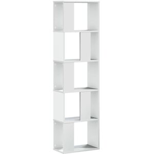 Bookcase 5-Tier White 45x23.5x162.5 cm Engineered Wood Vidaxl Bookcase 5-Tier White 45x23.5x162.5 cm Engineered Wood Vidaxl