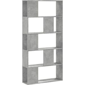 Vidaxl - Bookcase 5-Tier Concrete Grey 80.5x23.5x162.5 cm Engineered Wood Vidaxl - Bookcase 5-Tier Concrete Grey 80.5x23.5x162.5 cm Engineered Wood