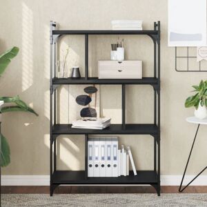 Vidaxl - Bookcase 4-Tier Black 76x32x123 cm Engineered Wood Vidaxl - Bookcase 4-Tier Black 76x32x123 cm Engineered Wood