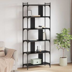 Bookcase Black oak 76 x 32 x 192 cm Engineered wood vidaXL Bookcase Black oak 76 x 32 x 192 cm Engineered wood vidaXL