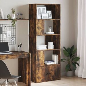 Bookcase Smoked Oak 70x36x189 cm Engineered Wood Vidaxl Bookcase Smoked Oak 70x36x189 cm Engineered Wood Vidaxl
