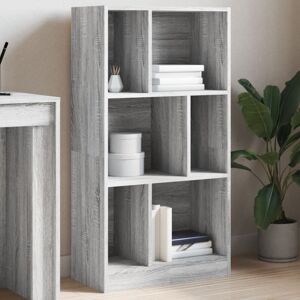 Bookcase Grey Sonoma 57x28.5x107.5 cm Engineered Wood Vidaxl Bookcase Grey Sonoma 57x28.5x107.5 cm Engineered Wood Vidaxl