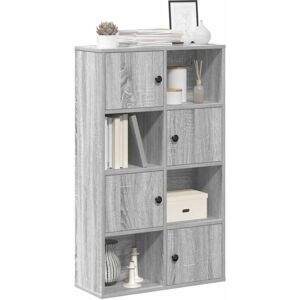 Bookcase Grey Sonoma 60x24x101.5 cm Engineered Wood vidaXL Bookcase Grey Sonoma 60x24x101.5 cm Engineered Wood vidaXL
