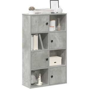 Bookcase Concrete Grey 60x24x101.5 cm Engineered Wood Vidaxl Bookcase Concrete Grey 60x24x101.5 cm Engineered Wood Vidaxl