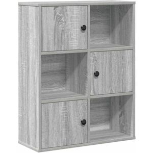 Bookcase Grey Sonoma 60x24x76.5 cm Engineered Wood Vidaxl Bookcase Grey Sonoma 60x24x76.5 cm Engineered Wood Vidaxl