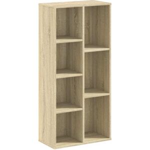 Bookcase Sonoma Oak 50x25x105 cm Engineered Wood Vidaxl Bookcase Sonoma Oak 50x25x105 cm Engineered Wood Vidaxl