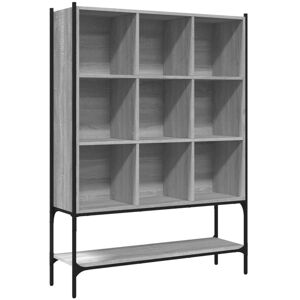 Bookcase Grey Sonoma 102x30x141.5 cm Engineered Wood vidaXL Bookcase Grey Sonoma 102x30x141.5 cm Engineered Wood vidaXL