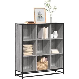 Bookcase Grey Sonoma 97.5x33x107.5 cm Engineered Wood and Metal vidaXL Bookcase Grey Sonoma 97.5x33x107.5 cm Engineered Wood and Metal vidaXL