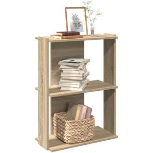 Bookcase 3-Tier Sonoma Oak 60x30x80 cm Engineered Wood Vidaxl Bookcase 3-Tier Sonoma Oak 60x30x80 cm Engineered Wood Vidaxl