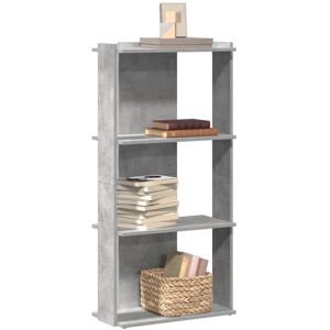 Vidaxl - Bookcase 3-Tier Concrete Grey 60x30x120 cm Engineered Wood Vidaxl - Bookcase 3-Tier Concrete Grey 60x30x120 cm Engineered Wood