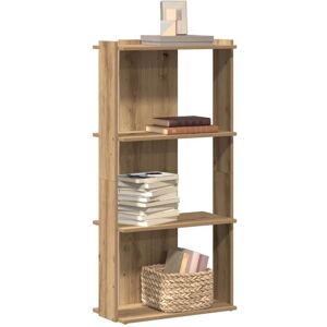 Bookcase 3-Tier Artisan Oak 60x30x120 cm Engineered Wood vidaXL Bookcase 3-Tier Artisan Oak 60x30x120 cm Engineered Wood vidaXL