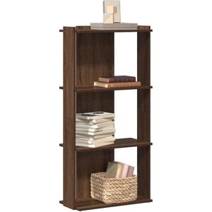 Vidaxl - Bookcase 3-Tier Brown Oak 60x30x120 cm Engineered Wood Vidaxl - Bookcase 3-Tier Brown Oak 60x30x120 cm Engineered Wood