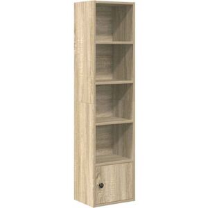 Bookcase Sonoma Oak 31x24x127 cm Engineered Wood vidaXL Bookcase Sonoma Oak 31x24x127 cm Engineered Wood vidaXL