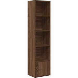 Bookcase Brown Oak 31x24x127 cm Engineered Wood Vidaxl Bookcase Brown Oak 31x24x127 cm Engineered Wood Vidaxl