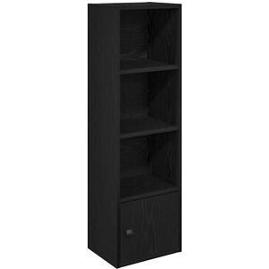 Bookcase Black Oak 31x24x102 cm Engineered Wood Vidaxl Bookcase Black Oak 31x24x102 cm Engineered Wood Vidaxl