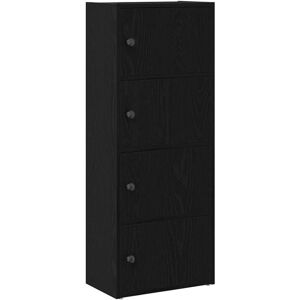 Bookcase Black Oak 40x24x102 cm Engineered Wood Vidaxl Bookcase Black Oak 40x24x102 cm Engineered Wood Vidaxl