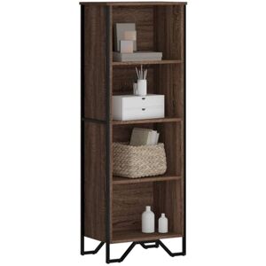 Bookcase Brown Oak 50x31x137.5 cm Engineered Wood vidaXL Bookcase Brown Oak 50x31x137.5 cm Engineered Wood vidaXL