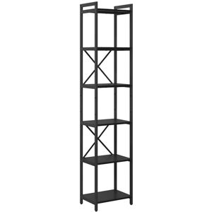 Bookcase Black oak 40 x 30 x 188 cm Engineered wood Vidaxl Bookcase Black oak 40 x 30 x 188 cm Engineered wood Vidaxl