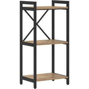 vidaXL Oak Bookcase - Industrial Storage Furniture vidaXL Oak Bookcase - Industrial Storage Furniture