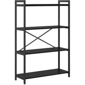 Bookcase Black oak 80 x 30 x 118 cm Engineered wood Vidaxl Bookcase Black oak 80 x 30 x 118 cm Engineered wood Vidaxl