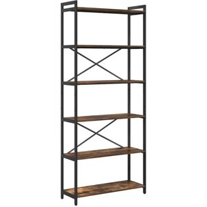 Bookcase Smoked oak 80 x 30 x 188 cm Engineered wood Vidaxl Bookcase Smoked oak 80 x 30 x 188 cm Engineered wood Vidaxl