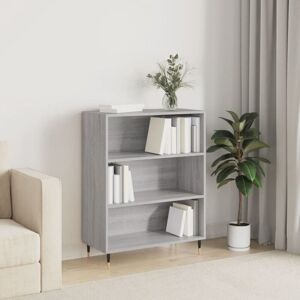 Bookcase Grey Sonoma 69.5x32.5x90 cm Engineered Wood vidaXL Bookcase Grey Sonoma 69.5x32.5x90 cm Engineered Wood vidaXL