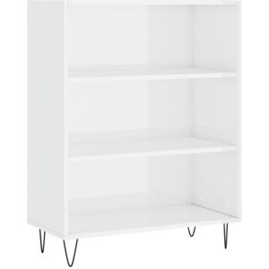 Bookcase High Gloss White 69.5x32.5x90 cm Engineered Wood Vidaxl Bookcase High Gloss White 69.5x32.5x90 cm Engineered Wood Vidaxl