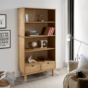 Vidaxl - Bookcase otta with 2 Drawers Brown Solid Wood Pine Vidaxl - Bookcase otta with 2 Drawers Brown Solid Wood Pine