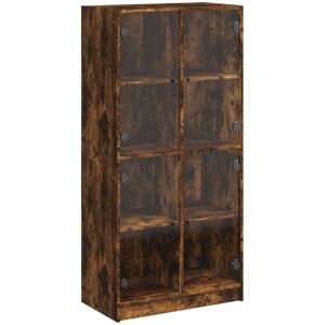 Vidaxl - Highboard with Doors Smoked Oak 68x37x142 cm Engineered Wood Vidaxl - Highboard with Doors Smoked Oak 68x37x142 cm Engineered Wood