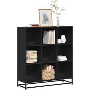 Bonnevie - Bookcase,Book Cabinet Black 97.5x33x107.5 cm Engineered Wood and Metal VSVS647037 Bonnevie - Bookcase,Book Cabinet Black 97.5x33x107.5 cm Engineered Wood and Metal VSVS647037