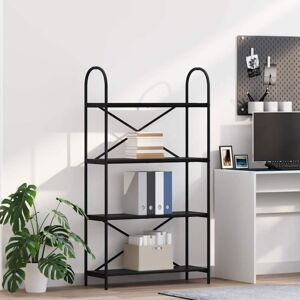 Bookshelf Black oak 80 x 30 x 146 cm Engineered wood vidaXL Bookshelf Black oak 80 x 30 x 146 cm Engineered wood vidaXL