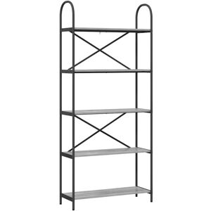 Bookshelf Grey sonoma 80 x 30 x 183 cm Engineered wood vidaXL Bookshelf Grey sonoma 80 x 30 x 183 cm Engineered wood vidaXL