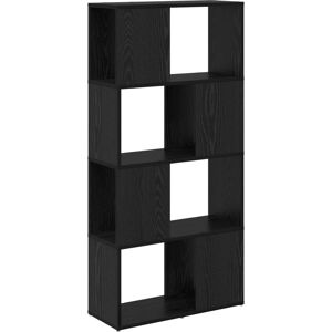 Bookshelf Black oak Engineered wood 60 x 24 x 124 cm Vidaxl Bookshelf Black oak Engineered wood 60 x 24 x 124 cm Vidaxl