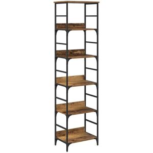 Bookshelf Old Wood 50 x 33 x 188.5 cm Engineered Wood vidaXL Bookshelf Old Wood 50 x 33 x 188.5 cm Engineered Wood vidaXL