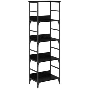 Bookshelf Black Oak 50 x 33 x 153 cm Engineered Wood vidaXL Bookshelf Black Oak 50 x 33 x 153 cm Engineered Wood vidaXL