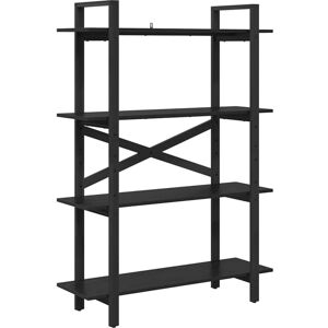 Bookshelf Black Oak 100 x 33.5 x 140 cm Engineered Wood vidaXL Bookshelf Black Oak 100 x 33.5 x 140 cm Engineered Wood vidaXL