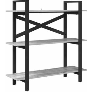 Bookshelf Grey Sonoma 100 x 33.5 x 102 cm Engineered Wood vidaXL Bookshelf Grey Sonoma 100 x 33.5 x 102 cm Engineered Wood vidaXL