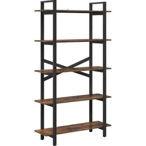 Bookshelf Smoked Oak 100 x 33.5 x 178 cm Engineered Wood vidaXL Bookshelf Smoked Oak 100 x 33.5 x 178 cm Engineered Wood vidaXL