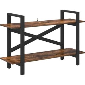 Bookshelf Smoked Oak 100 x 33.5 x 64 cm Engineered Wood vidaXL Bookshelf Smoked Oak 100 x 33.5 x 64 cm Engineered Wood vidaXL