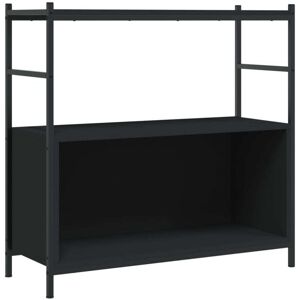 Bookshelf Black 80x30x78.5 cm Engineered Wood and Iron Vidaxl Bookshelf Black 80x30x78.5 cm Engineered Wood and Iron Vidaxl