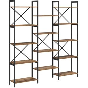 Bookshelf Old wood 156 x 25 x 167.5 cm Engineered wood Vidaxl Bookshelf Old wood 156 x 25 x 167.5 cm Engineered wood Vidaxl