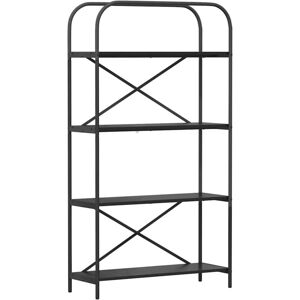 Bookshelf Black oak 80 x 30 x 146 cm Engineered wood vidaXL Bookshelf Black oak 80 x 30 x 146 cm Engineered wood vidaXL